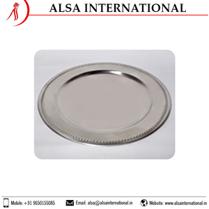 High Quality Customized Gold Metal Charger <b>Plate</b> Best Dishes & <b>Plates</b> From Leading Exporter Available From Indian Exporter - Product Image 3