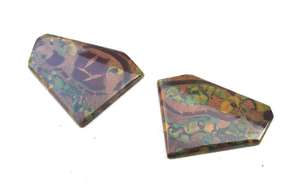 Cabujones de piedras preciosas sueltas de alta calidad, cabujones con parte trasera plana, jaspe de fruta Natural liso, forma elegante, 2 piezas - Product Image 2