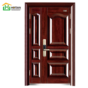 Chine fabricant forgé grilles de fer unique et demi en acier porte front intérieur conception de la porte - Product Image 6
