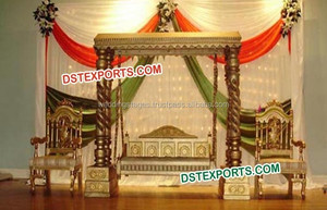 Mariage asiatique Sculpté Scène Avec Balançoire De Mariage Asiatique Étapes De Mariage Indien Balançoire - Product Image 6