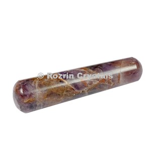 พลอยอเมทิสต์บำบัดไม้เท้านวดเรียบ - Product Image 1