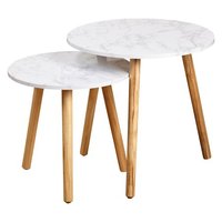 Table d'appoint ronde gigogne en bois
