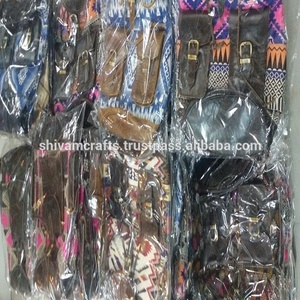 2025 Vintage cuero con algodón Patchwork Unisex mochila bolsas para viajes al por mayor de La India - Product Image 3
