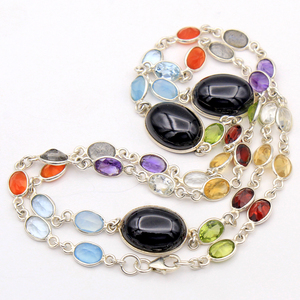Collar de curación de la cadena de 7 chakra 9 chakra reiki collar Collar de plata de ley 925 - Product Image 4