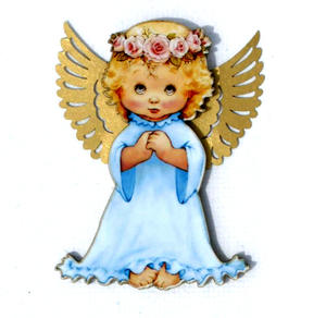 Ángeles Guardiánes de Madera para Niños, Decoración Artesanal Tallada a Mano, Arte Popular Ruso, Diferentes Colores, Cedro, en Venta - Product Image 1