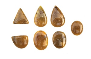 Cabochons jaunes lisses multi-formes en aventurine naturelle de qualité AAA pour la fabrication de bijoux faits à la main en gros de pierres précieuses en vrac - Product Image 2