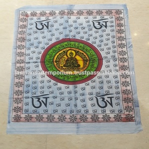 Venta al por mayor multicolor Chakra Buda pintado a mano algodón pared tapiz 75X110 cm de la India - Product Image 4