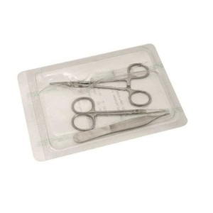Disposable <b>Suture</b> <b>Kit</b> 3 PCS Adson Tweezer Needle Holder & Iris Scissors - Product Image 4