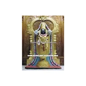 Statue de Tirupati Balaji en marbre noir - Product Image 1