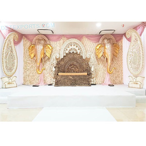 ของตกแต่งเวทีแต่งงาน Srilankan,เวทีงานแต่งงานของ Grand Rajwada เวทีที่น่าสนใจสำหรับงานแต่งงานของ Srilankan - Product Image 1