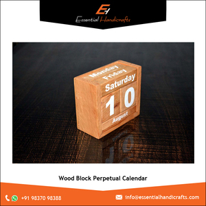 Unique Design Wooden <b>Calendar</b> Perpetual Block Month Date Display Office <b>Desk</b> Accessory Display Home Office Decor - Product Image 6