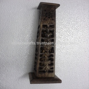 Varillas de incienso hechas a mano de madera de mango antiguo, modelo de torre, soportes para quemador, 30cm, aromático para aromaterapia, venta al por mayor, India - Product Image 4