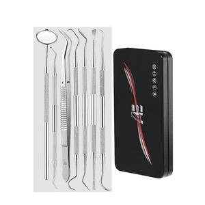 Ensemble d'outils de nettoyage dentaire 304 en acier inoxydable nettoyage de la bouche grattoir à tartre cure-dents détartreur dentaire bouche miroir pour dentiste - Product Image 1