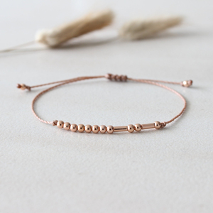 Bracelet à perles plaqué or rose, fabriqué juste pour vous - Product Image 1