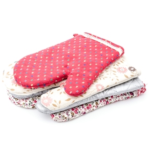 Diseño impreso Hermosos manoplas de horno de algodón suave de color rosa Para uso en horno Fabricante en India - Product Image 4