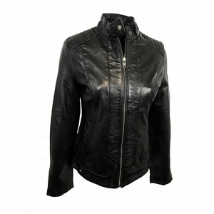 Chaqueta de Motocicleta de Piel de Oveja para Mujer, Elegante, Ajustada, Ligera, Impermeable, de Secado Rápido, Cómoda, Estilo Urbano, para Uso Diario - Product Image 1