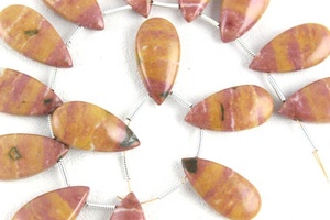 Bonne qualité 1 brin image naturelle jaspe pierre précieuse lisse forme de poire perles de Briolette de haute qualité - Product Image 3