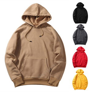 Sudaderas con capucha con logotipo personalizado para hombre, ropa gruesa de invierno, ropa informal estilo Hip Hop, forro polar sólido con opción de talla grande - Product Image 1