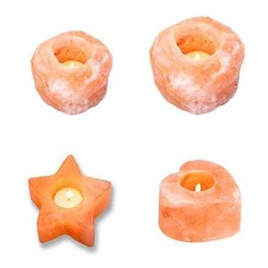 Bougies à thé de haute qualité, porte-bougie à sel himayen couleur rose clair, style thaïlandais - Product Image 5