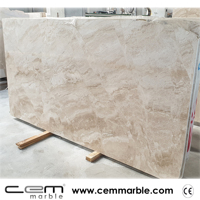 Marbre CEM-SLB-44 de qualité supérieure, nouvelle arrivée, marbre poli travertin, épaisseur 20 mm, fabriqué en Turquie, pour l'intérieur et l'extérieur