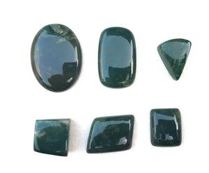 ลูกปัดอัญมณีสีเขียวอมเขียวเจียระไนแบบหลายรูปร่างดีไซน์เนอร์หินเลือดธรรมชาติ - Product Image 1