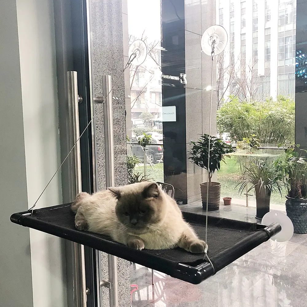 Sunny Window Platform Seat Stand Catnapper No Screws Suction Cups Lounger Perch Bed Cat Enclosures Hammock With cover