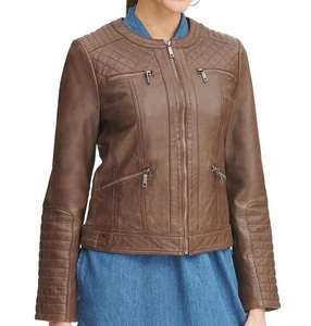Veste en cuir suédé fait main en peau de mouton pour femmes Bomber professionnel sur mesure vêtements d'extérieur avec logo design traitement fini - Product Image 5