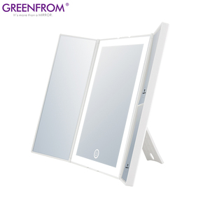 1X/3X/5X Loupe LED Lumières tri fold maquillage cas Beauté Vanité <span class=keywords><strong>Miroir</strong></span> de Maquillage - Product Image 2