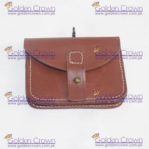 Pochette en cuir-marron | Pochette en cuir Lebel français | Pochette en cuir français - Product Image 3
