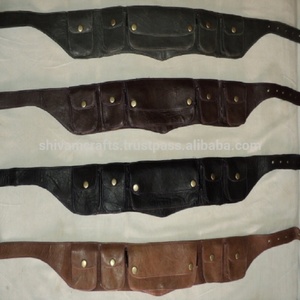 กระเป๋าหนังคาดเอวมีหลายช่องกระเป๋าคาดเอวหนังอินเดียใหม่กระเป๋าคาดเอวหนังแท้กระเป๋าคาดเอวดีไซน์เนอร์ - Product Image 1