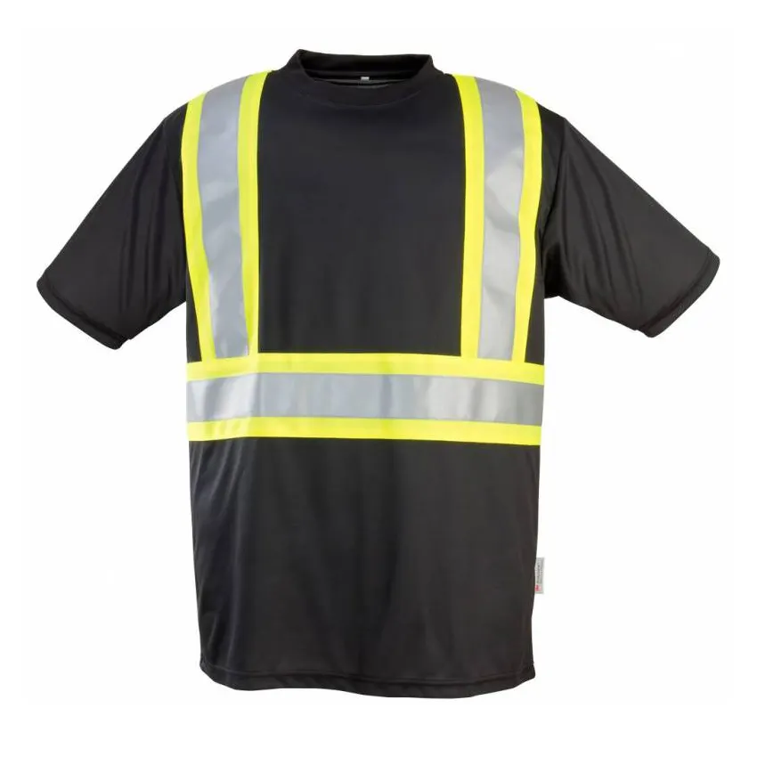 Custom Hi Vis T-Shirts/反射ストライプテープ作業服tシャツ