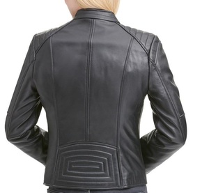 Chaqueta de cuero de inspiración vintage para mujer, ropa de diario ajustada, ropa de abrigo informal ligera, ropa de abrigo transpirable de estilo urbano - Product Image 4