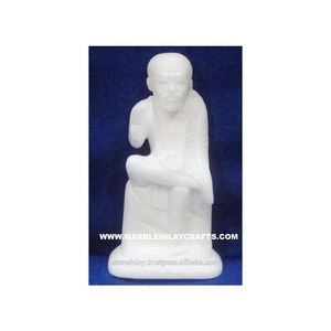 Handmade Stone White Sai Baba Statue - Product Image 1