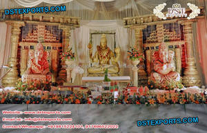 Décoration de mariage Shiv Parvati Statue en fibre Seigneur Shiva Parvati Statue Fabricant Statues en fibre Fabricant - Product Image 3