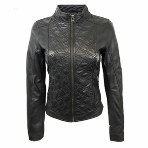 Veste d'hiver imperméable pour femme en peau de mouton, design moderne et élégant, fermeture éclair, séchage rapide - Product Image 1