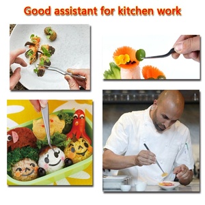 Pinzas de cocina de acero inoxidable, puntas dentadas, Juego de 3 piezas ecológico para chefs, profesionales médicos, pinzas duraderas, modelo NJ - Product Image 6