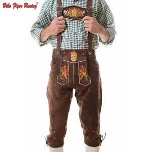 Knee Long Trachten Bundhosen Dark Brown Damen Lederhosen Kniebundhose outfit Trachten Wears