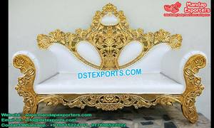 โซฟาที่นั่งไม้สำหรับงานแต่งงานเฟอร์นิเจอร์ตกแต่งแบบดั้งเดิมสำหรับเจ้าสาวและเจ้าบ่าว - Product Image 5