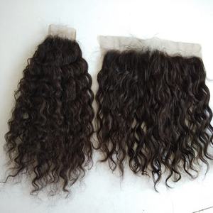Extensiones de cabello humano indio con cutícula, accesorio de cabello natural con encaje frontal a juego - Product Image 2