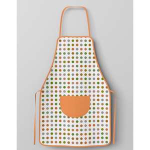 Exportador de delantales de cocina de algodón decorativos de lunares en India Diseño de cintura desechable para compradores comerciales de alimentos - Product Image 3