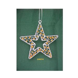 Adorno colgante de Navidad, alambre y cuentas, decoración - Product Image 1