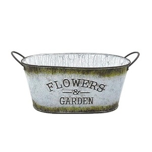 Baignoire ovale VINTAGE à poignée en fer métallique galvanisé, cuve ovale, profonde, moderne et ovale, avec poignée, livraison gratuite - Product Image 6