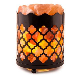 Paniers en forme de bol en bois de rose de l'Himalaya Décor élévateur à lueur naturelle avec lampe au sel et touche attrape-rêves - Product Image 4