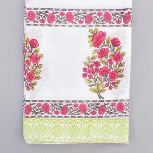 Mujeres Blanco Block Print Diseñador Algodón Venta al por mayor Bufanda Estola Dupatta 100X250 Cm - Product Image 2