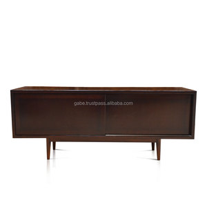 Aparador de Madera de Teca de Diseño Industrial Moderno Hecho a Mano en Bali, Color Oscuro, Metal, Dormitorio, Hotel, Casa de Campo, Muebles para el Hogar - Product Image 3