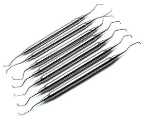 Dental Gracey Curettes 1/2-13/14, doble punta, mango hueco, instrumentos peridontales, juego de 7 hechos con acero inoxidable alemán, CE - Product Image 1