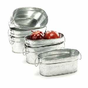 High Quality Galvanized <b>Oval</b> Metal Tub Classic Home & Garden Decor Flower <b>Pot</b> & Planter - Product Image 6