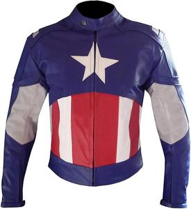 Capitán Guerra Civil América Chaquetas con capucha de algodón azul Nueva chaqueta de cuero para hombres modelo 2024