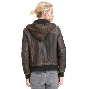 Chaqueta de Motocicleta de Piel de Oveja para Mujer, Otoño Invierno, 100% Poliéster, Impermeable, de Secado Rápido, Ropa Personalizada de Fábrica - Product Image 5