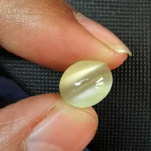 Batu Permata Kaca Mata Kucing Orissa Alami 12X10Mm Oval Cabochon Jumlah Besar Batu Permata Cabochon